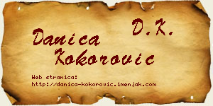 Danica Kokorović vizit kartica